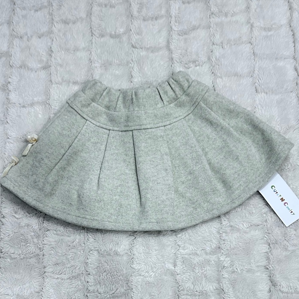 Cutey N Coolty Toddler Girl Beige Pleated Skirt Lined NWT Size 2–3